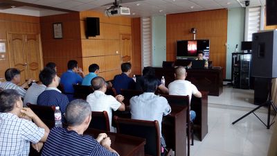 2016年8月公司在上虞区杭州湾工业园区消防中队安排消防安全知识培训